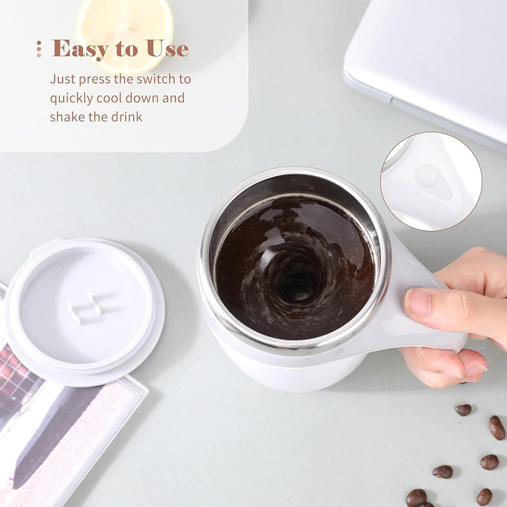 Smart Self-Stirring Mug 380ml | Automatic Magnetic | USB Rechargeable