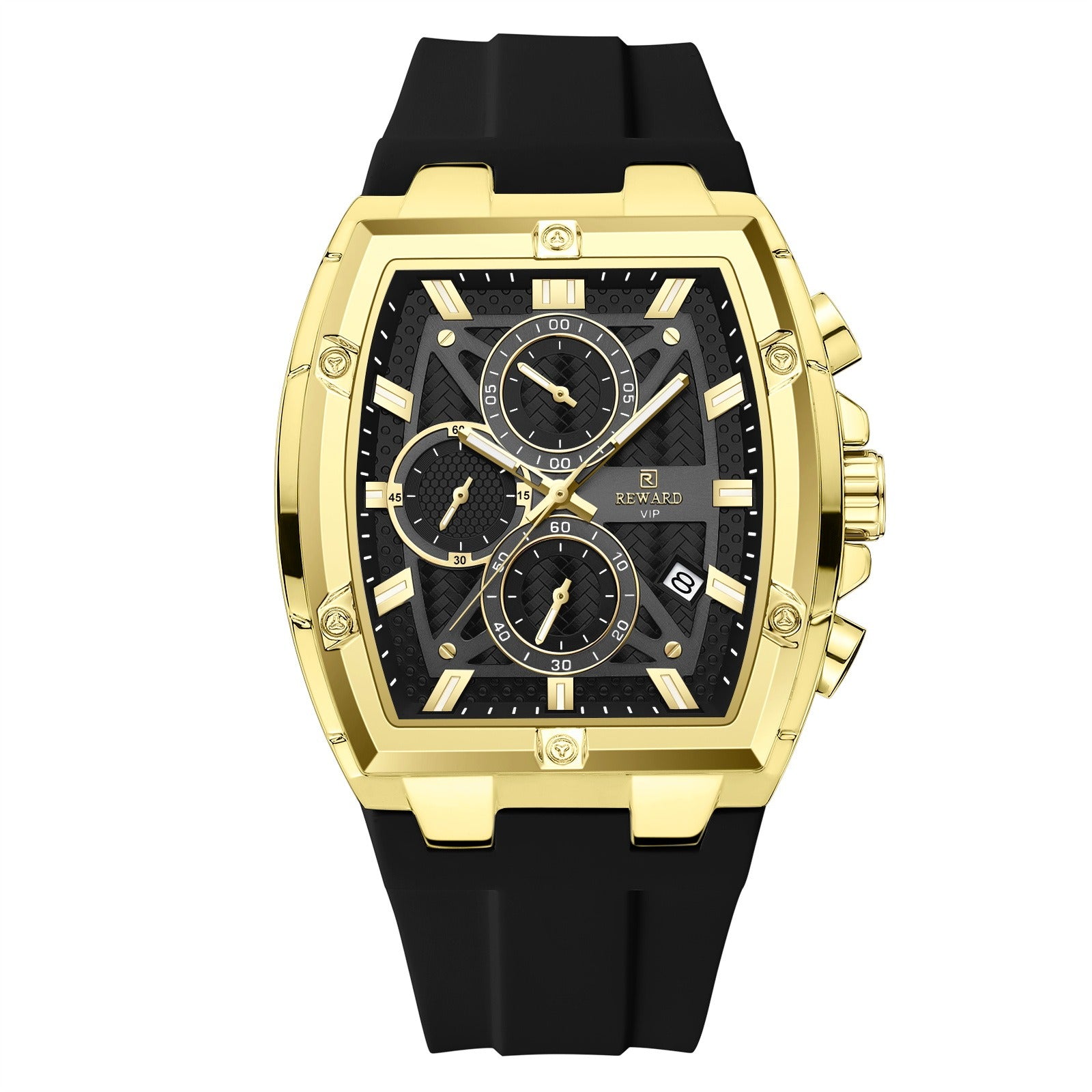 REWARD VIP Gold Chronograph Watch With BOX | Perfect For GIFT
